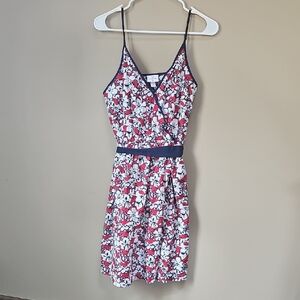 Vineyard Vines Red and White Floral Mini Dress